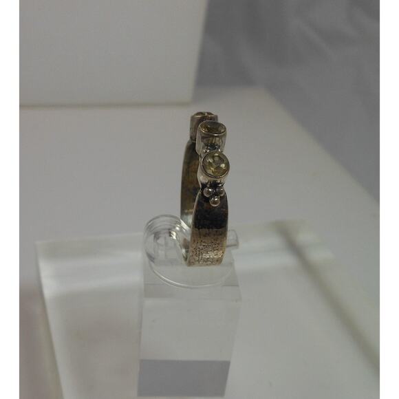 925 Sterling Silver Bali Design Ring Size 9.5 Vintage 3-Stone Balinese Style - Picture 4 of 10